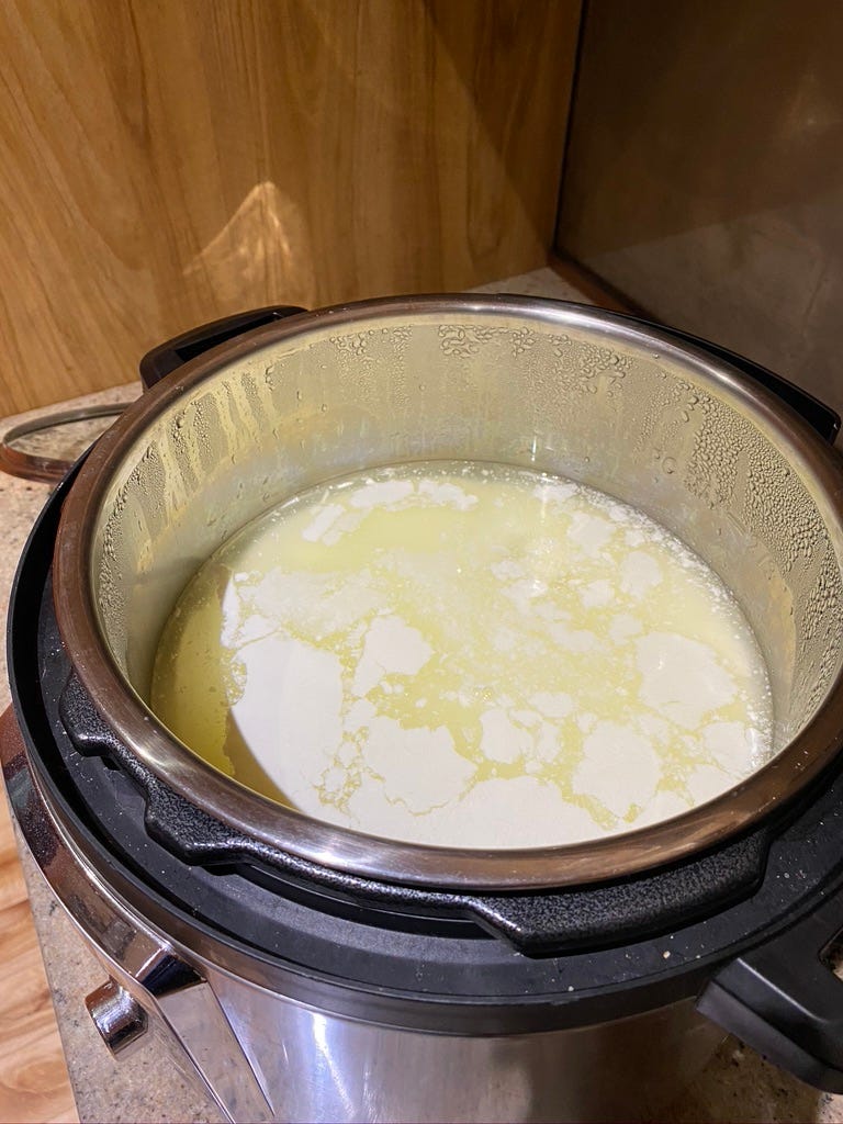 This did not turn out well — forgot to boil it first.